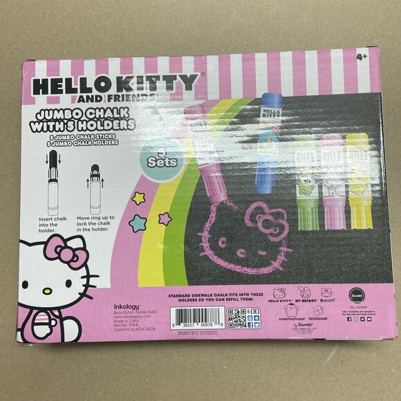 Hello Kitty and Friends Sanrio 5 Piece Jumbo Sidewalk Chalk Set Sealed - Picture 3 of 3